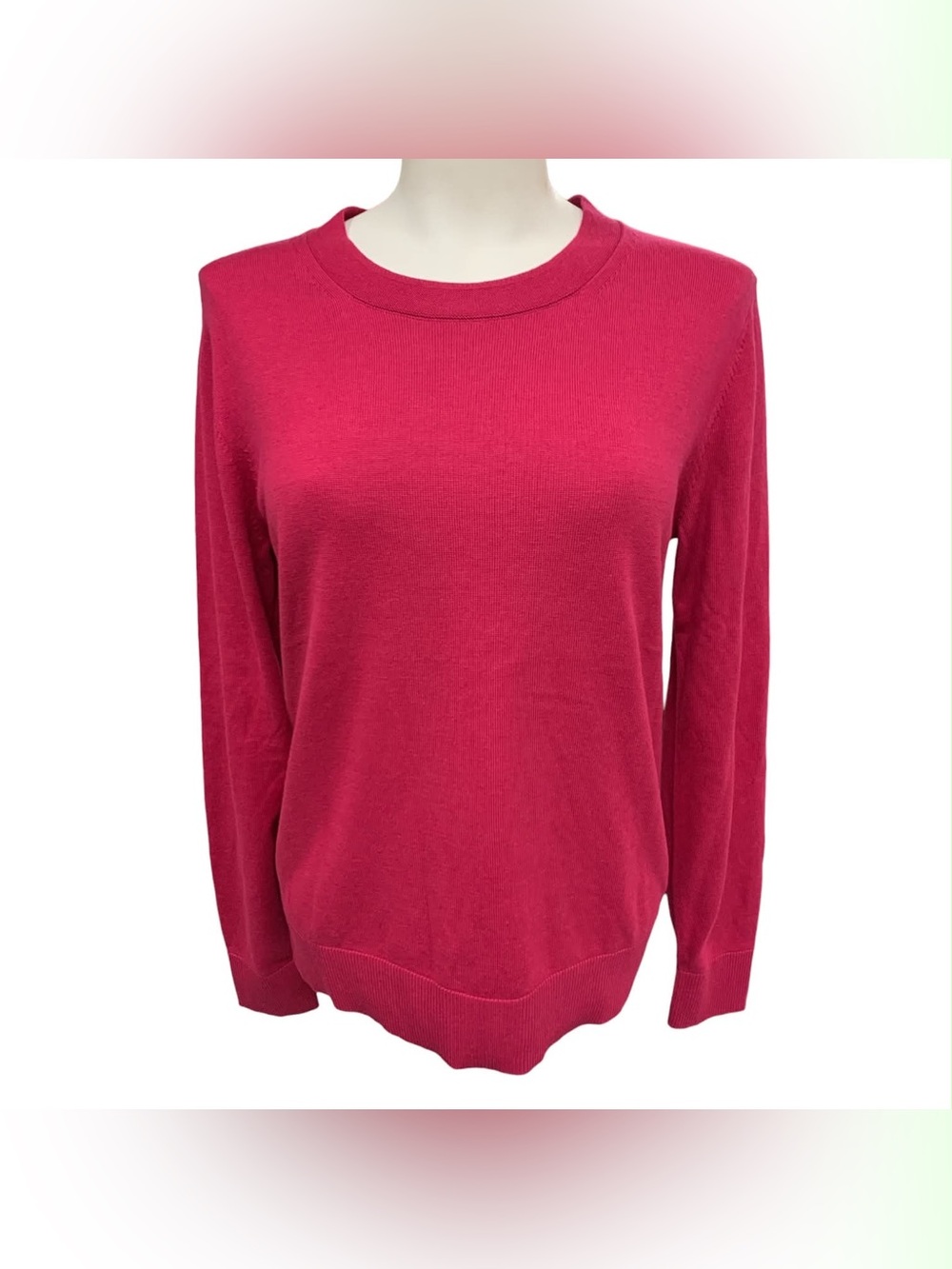 Banana Republic Scoop Crewneck Sweater in Raspberry Size M